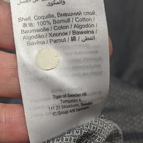 TIGER of Sweden | Men's Farrell Shirt in Grey Pattern - Picture 8 of 9